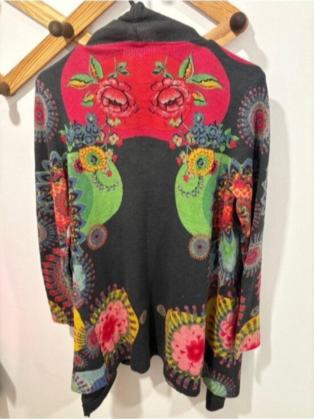 Desigual floral pattern drape cardigan - Picture 5 of 9